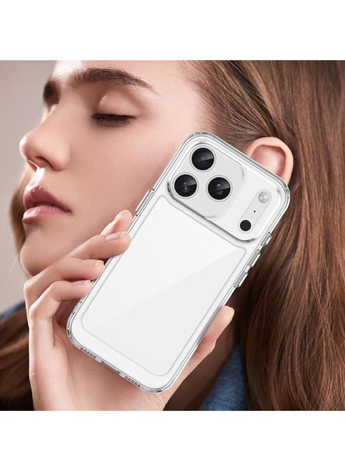 Case for iPhone 17 Pro 6.3 inch, Non-Yellowing Shockproof Phone Bumper Cover, Anti-Fingerprints, Anti-Fall Drop Protection, Anti-Scratch, Slim PC Clear Transparent Back Protective Cover with Soft TPU Frame (Clear) - Image 5